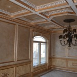 Metallic plaster in ceiling & wall panels
