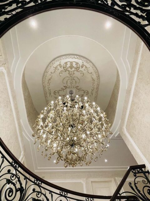 Architectural Details & Faux Finish Process in a Residential Foyer Ceiling