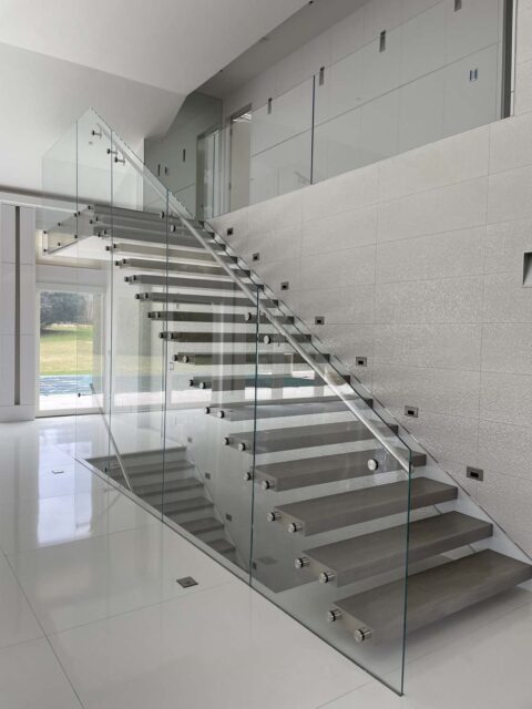 Soft Custom Silver Color Applied to a Staircase
