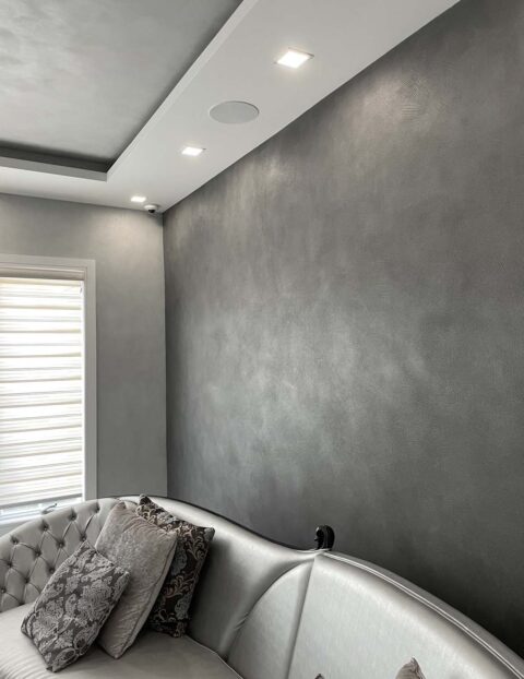 Custom Pattern & Textured Color Applied to Walls and Ceiling
